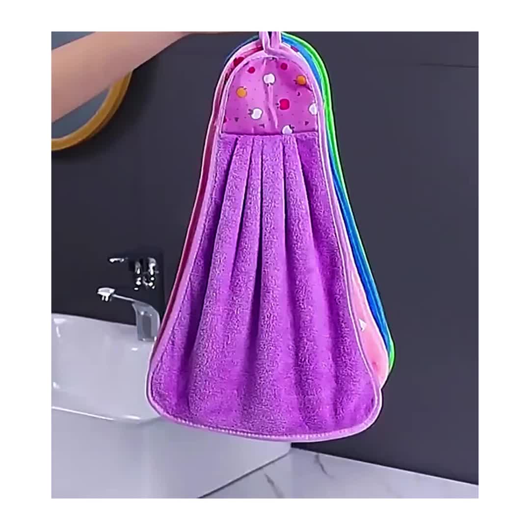 Kain Lap Tangan Handuk Dapur Cuci Piring Lap Gantung Hand Towel Mini Microfiber Motif Apel