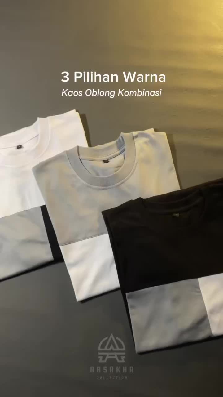 Tshirt Casual Kaos Oblong Kombinasi Lengan Pendek Original Cotton Combad 24s