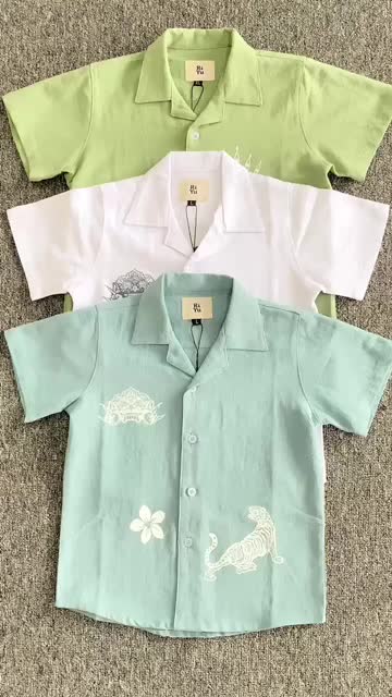 KEMEJA ANAK LINEN  | KEMEJA LINEN PRINT