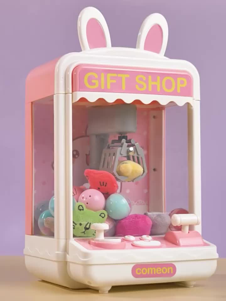 Mainan Mesin Capit Anak Mesin Capit Mini + Boneka dengan Musik dan Lampu