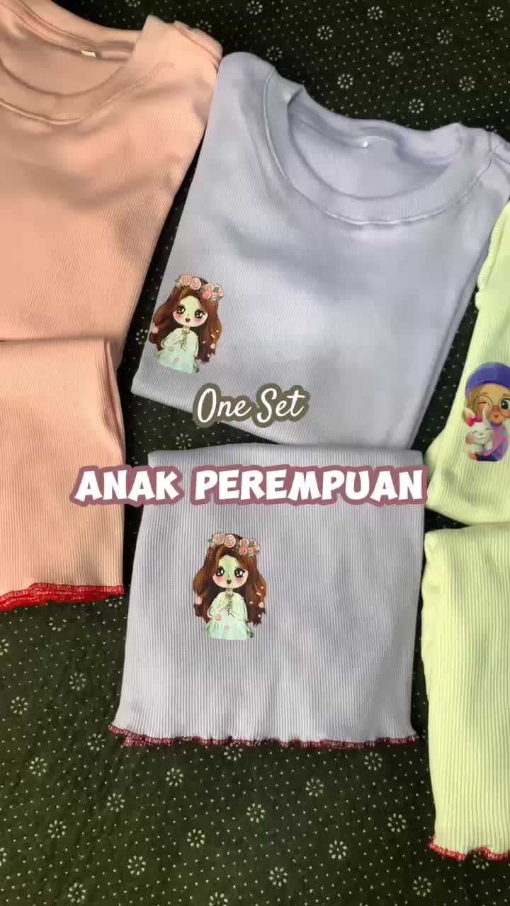 Paket Hemat 3 PCS Setelan Baju Anak Rib Spandek Premium – Adem, Lentur, dan Nyaman Dipakai