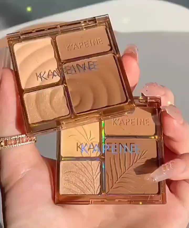 cod&ready 3 In 1 Highlighter Palette / Blusher Matte Face Makeup Pigmented Blusher Palette Cosmetics Long Lasting Makeup / Contour INDAHPUTRIMALL