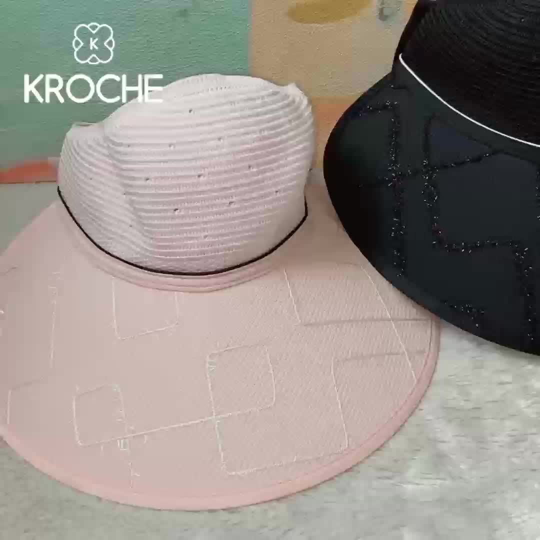 Kroche - Topi Visor Pantai Wanita Anti Uv Summer Hat Casual Aksesoris Fashion