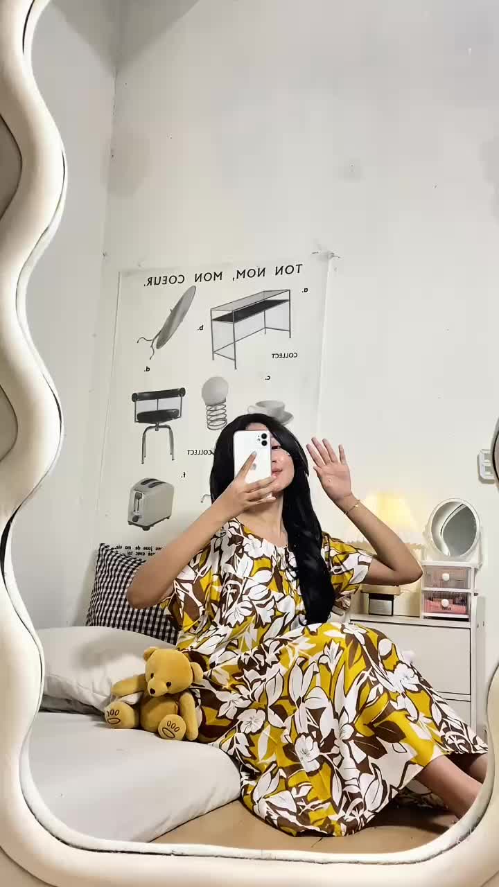 Sapasara - Daster Payung Kain Rayon Kantong LD 110 Busui Friendly