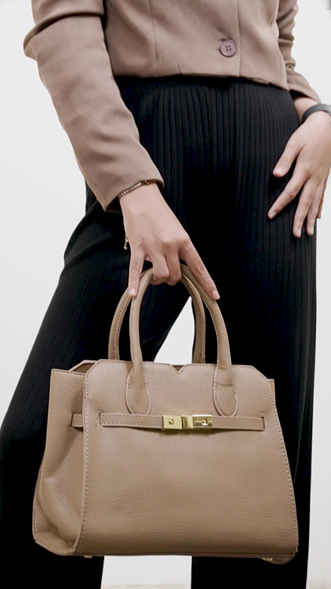 【Issa Bag】MOCO Fashion Tas Jinjing Wanita Kulit Formal Hand Bag Elegan Top Handle Terbaru 8806