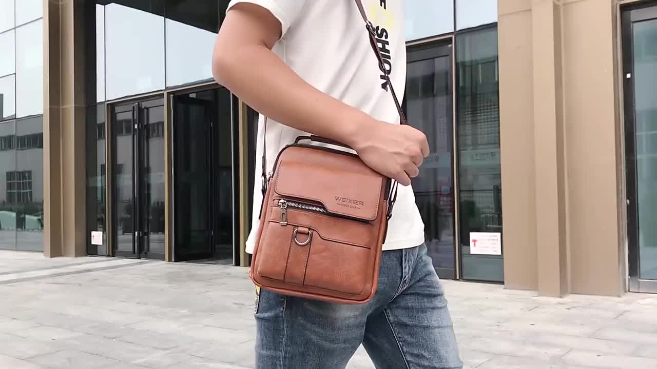 WEIXIER 8642 Tas Selempang Pria Kulit PU Crossbody Sling Bag