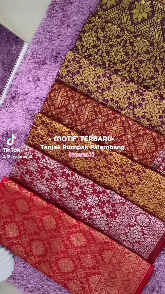 (DEWASA) Tanjak dan Kain Rumpak Dewasa Sarung Songket Khas Palembang Asli Adat Melayu Modern Mewah - Motif dan Warna Beragam