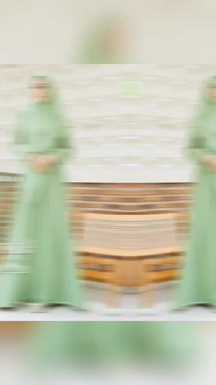 Gamis almaira khimar syar'i berbahan crinkle cey airflow mewah di segala acar Muslim
