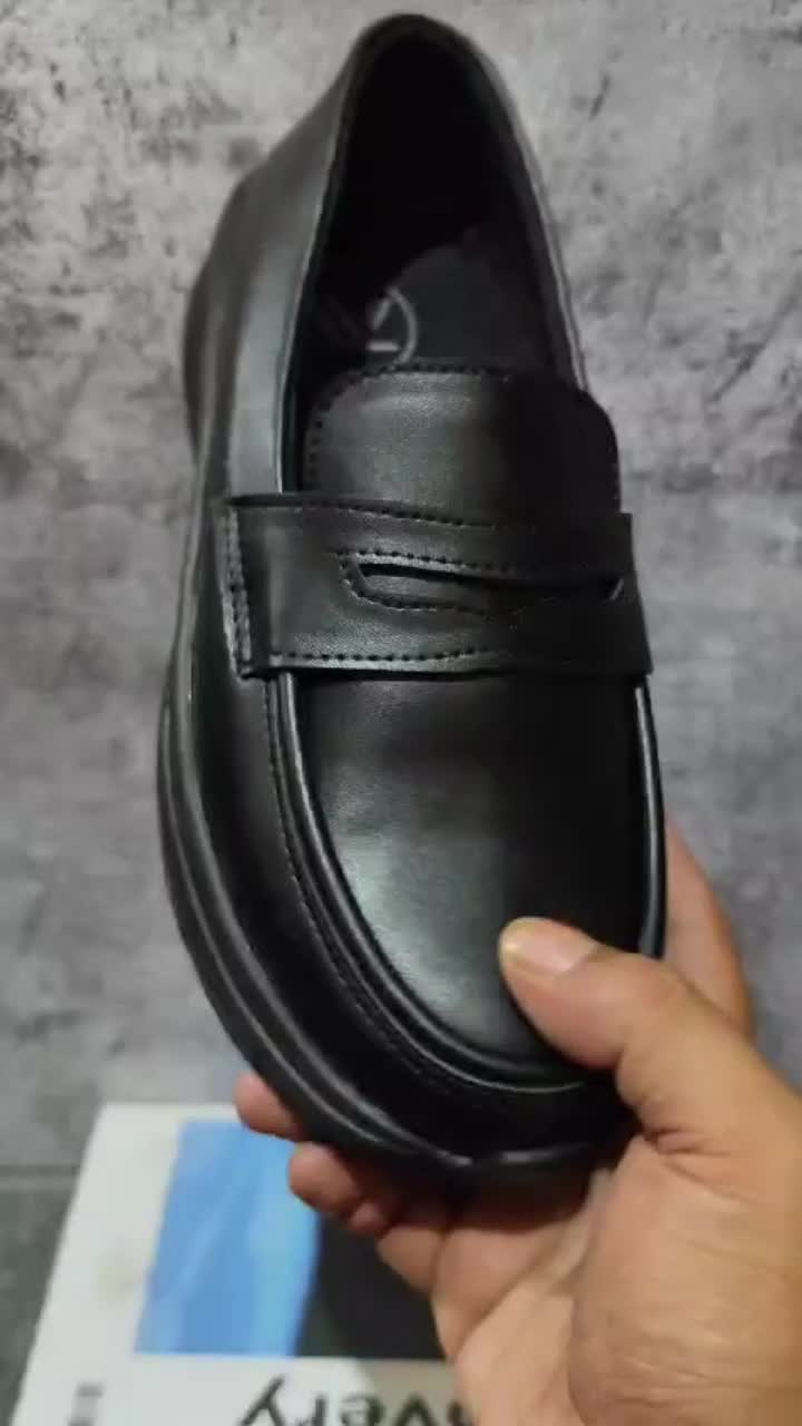 NXT Kundo Sepatu Loafers Pantofel Hitam Casual Kerja Simple