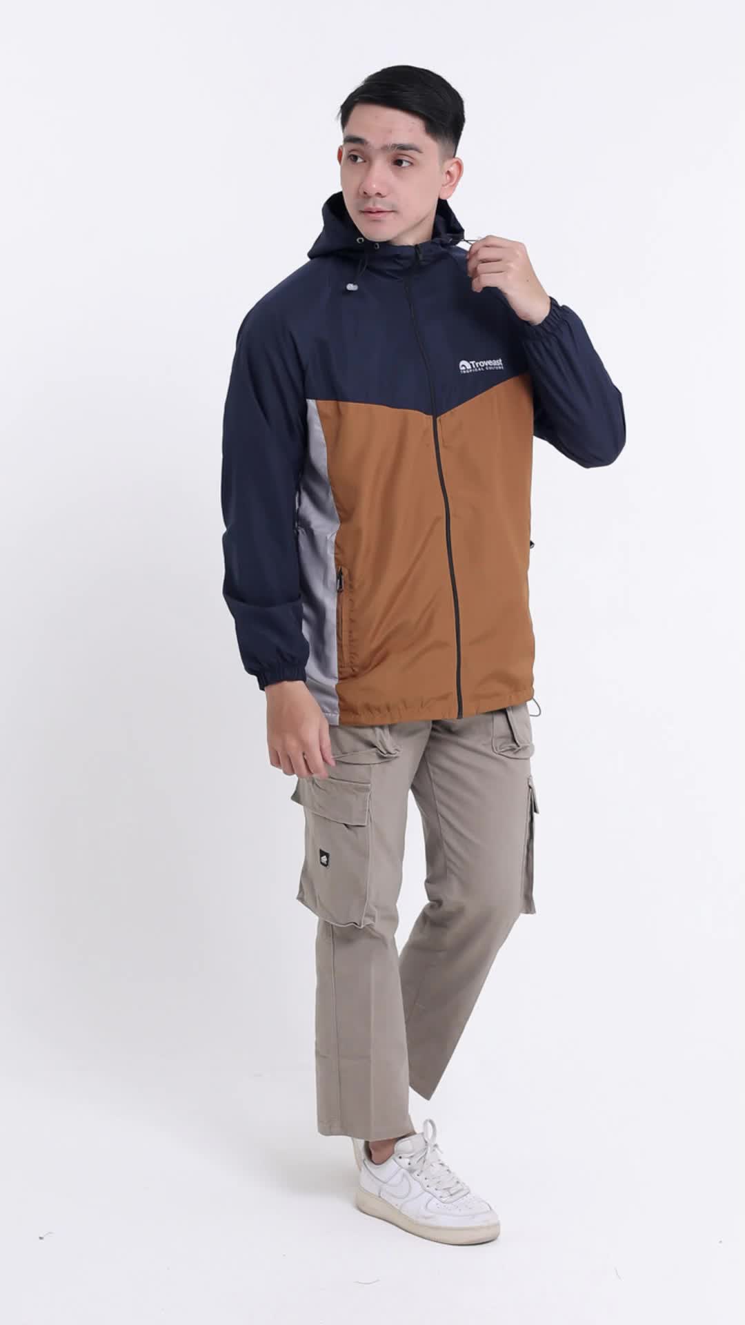 Troveast Jaket Urban Aerishell Series Summer Navy - Nyaman, Zipper YKK, Keren, Parasut, Sablon, Water-repellent Outer Layer, Wind-resistant Shell, Breathable Lining, Ultra-light Construction, Clean-cut Design, Secure Pockets & Hidden Zippers