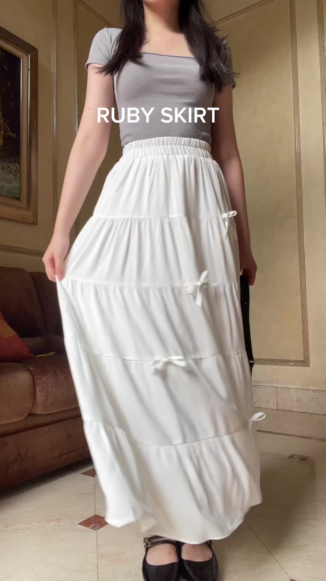 LAVEE - Ruby Skirt - LAVEE APPAREL / Rok Maxi Panjang Pita Coquette - Basic Long Ribbon Skirt