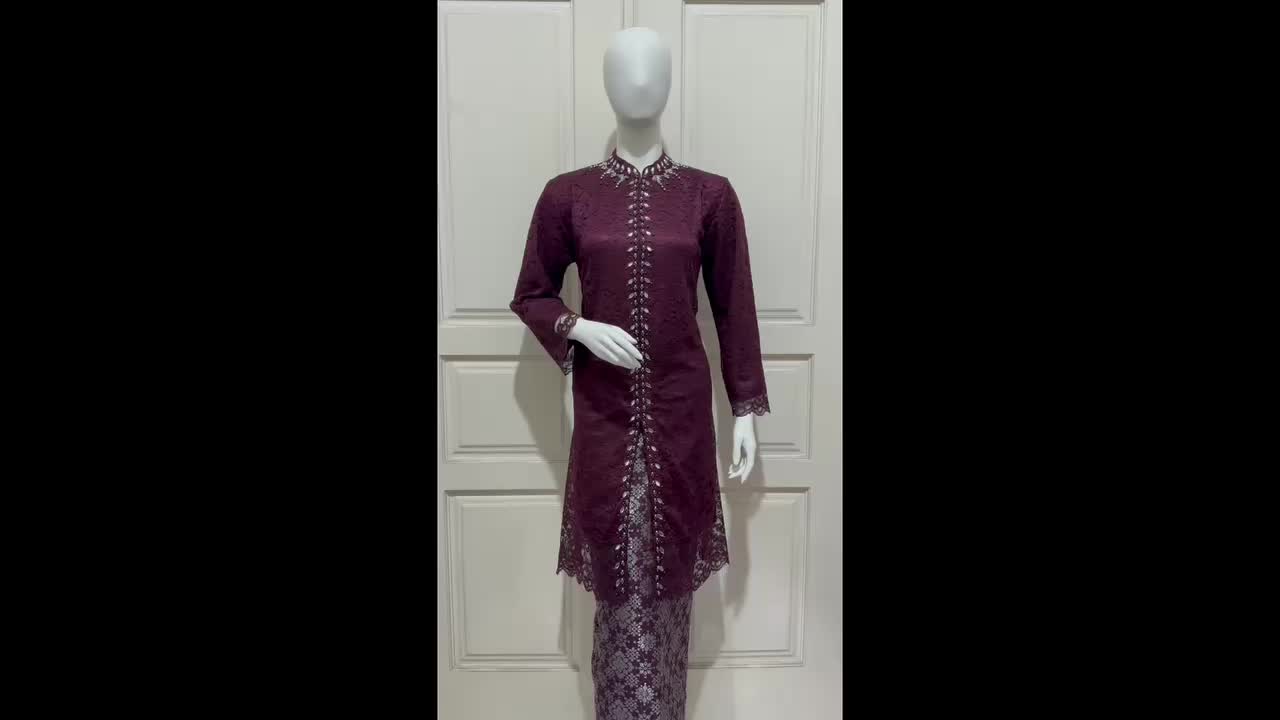 Setelan kebaya brokat Tunik busui payet mewah - Kebaya modern - Kebaya wisuda songket - Atasan kebaya modern dan elegan 2024 - Dress baju kebaya panjang pesta lamaran kondangan wanita remaja dewasa batik katun Natal