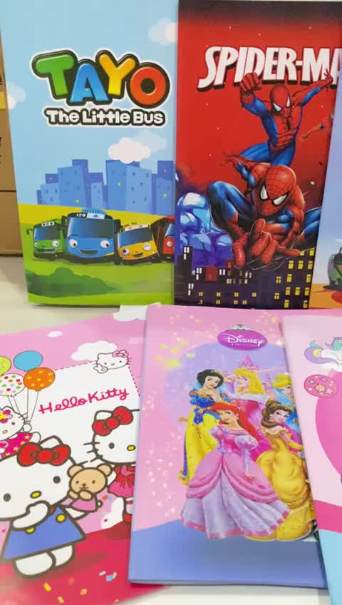 [1PAK] 20 LEMBAR SAMPUL BUKU FANCY KARAKTER KARTUN BOY GIRL KWARTO BOXY motif BATIK / KARAKTER Anak