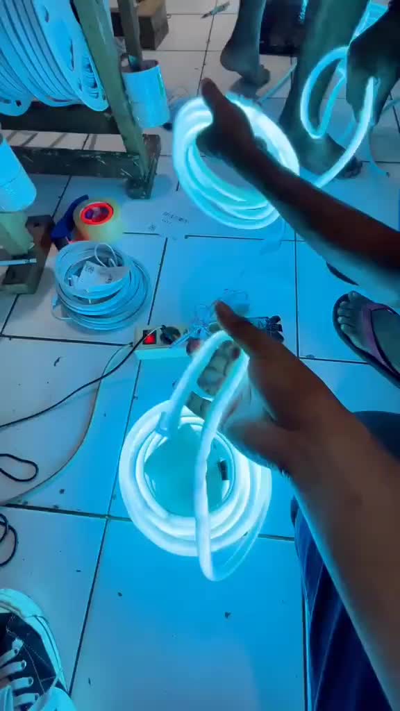 LED NEON FLEX NYALAH FULL 360° TINGGAL COLOK FREE SOKET 1.2METER PLUS ON OFF 6M - 10M lampu  hias  plafon lampu  terang  banget