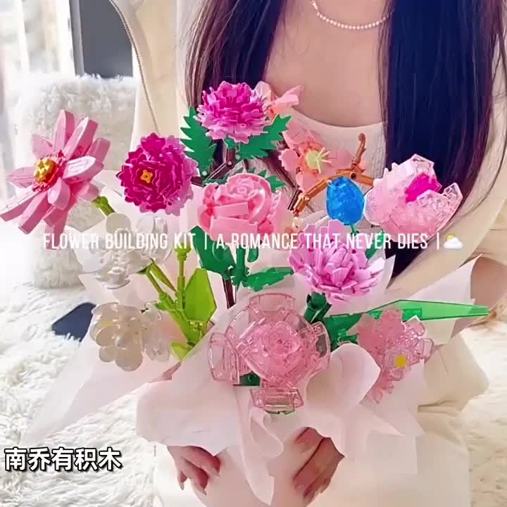 TAIYO Mainan Blocks Florist Flower Tangkai Bunga Vas Pot Blok Bricks Bouquet Buket Dekorasi
