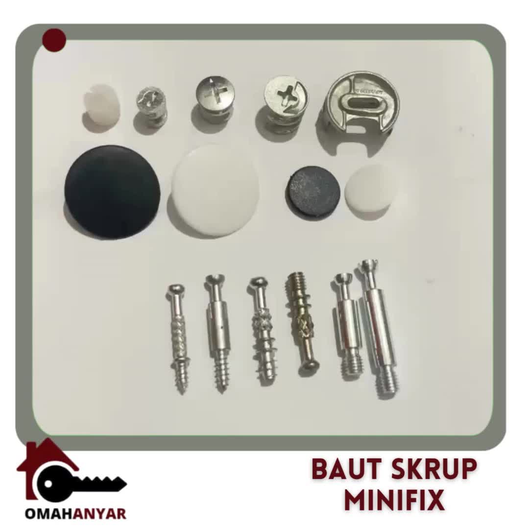Baut Skrup Elite Minifix Minifik Olimpik Knock Down MF 10 12 15 25 KOMPLIT SET