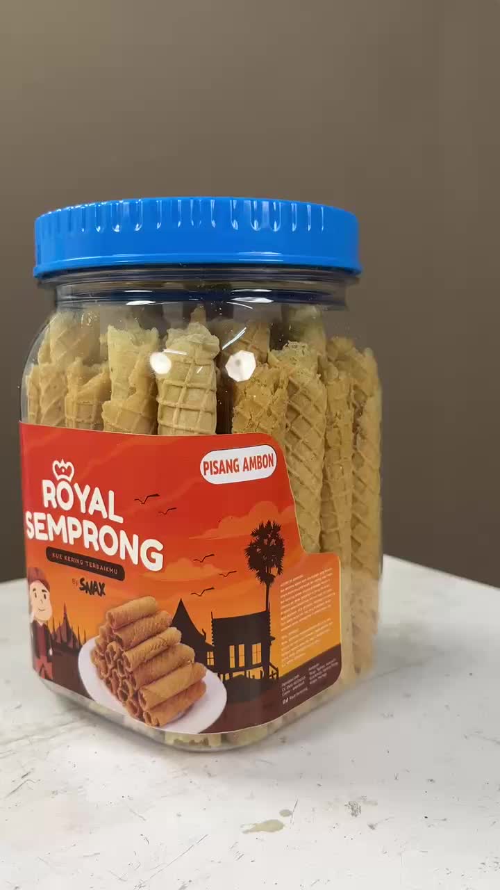 SPESIAL KEMERDEKAAN SALE Royal Semprong Gulung Kemasan Toples Rasa Mix Wijen dan Pisang