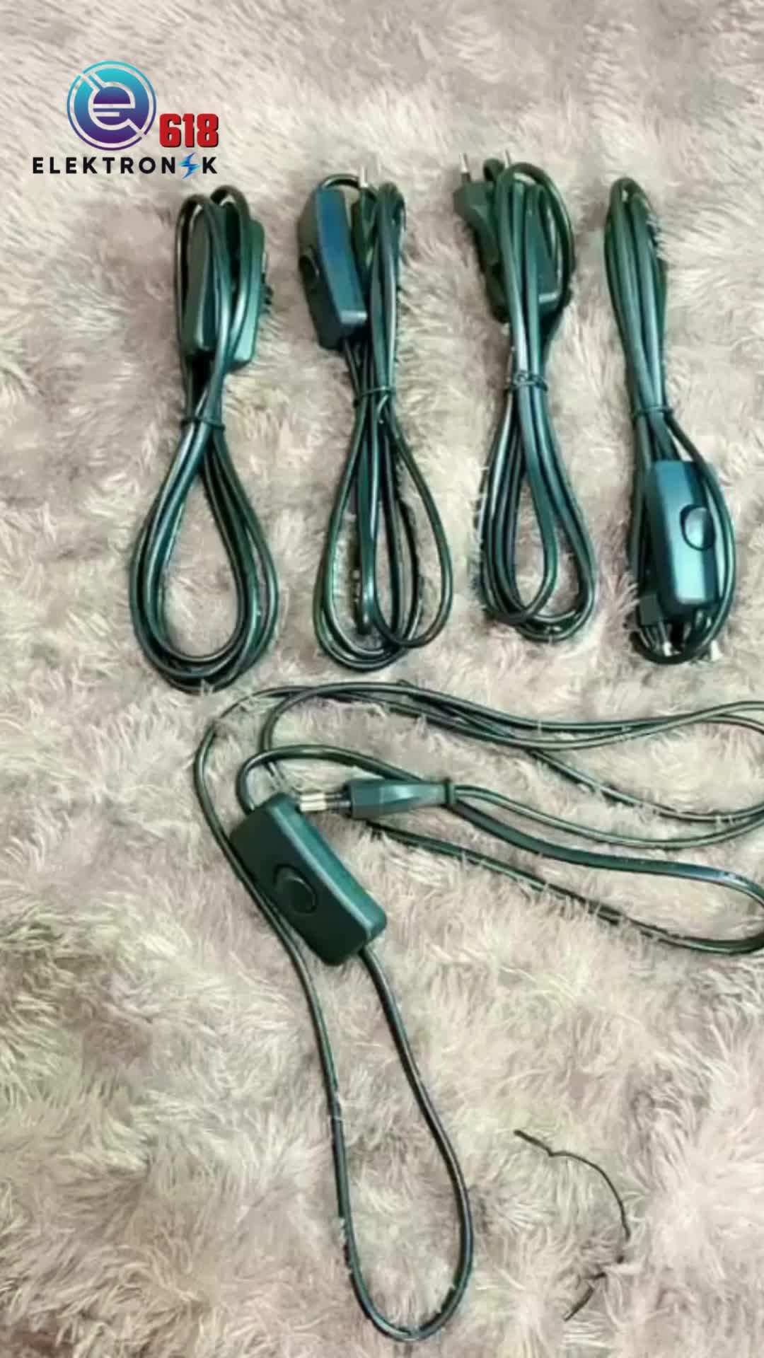 ELEKTRONIK618 Kabel Sambungan Lampu TL Saklar On Off 1.8m / Kabel Buntung + Switch / Saklar On Off Colokan Kabel Power