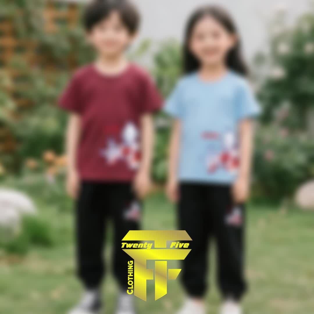 Setelan Kaos Celana Panjang Anak Laki Laki Stelan Set Baju Fashion Anak Perempuan Ultramen Usia 5 -15 Tahun S-XL