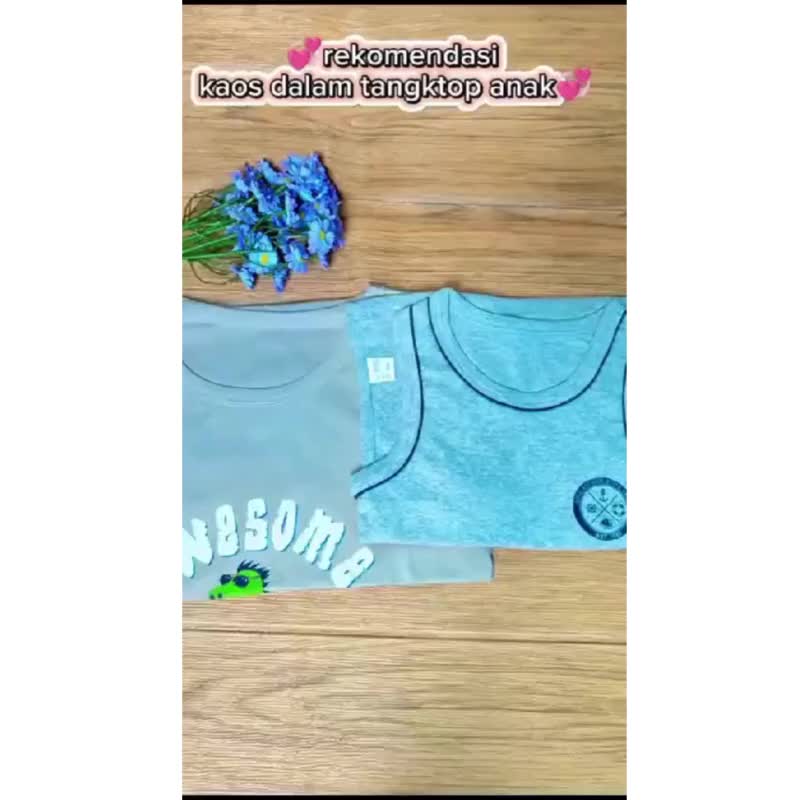 BJA012 Kaos Dalam Tangtop Cowok Bahan Katun Fashion Baju Pakaian Dalam Anak Motif & Nyaman Size M L XL