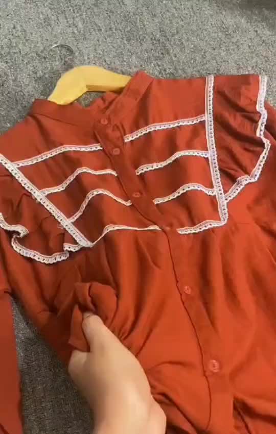 BLOUSE HANUM VARIASI RENDA / ATASAN DAILY SIMPEL / KEMEJA POLOS RAYON JUMBO / BLOUSE BUMIL DAN BUSUI