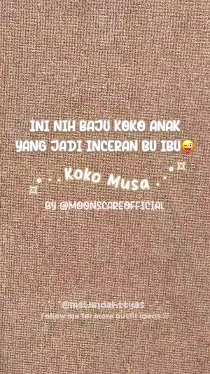 MOONS CARE baju koko bayi anak laki laki pakaian muslim linen anak laki laki 1 - 4 tahun premium model kekinian simple elegan stelan baju KOKO COUPLE MUSA LEBARAN