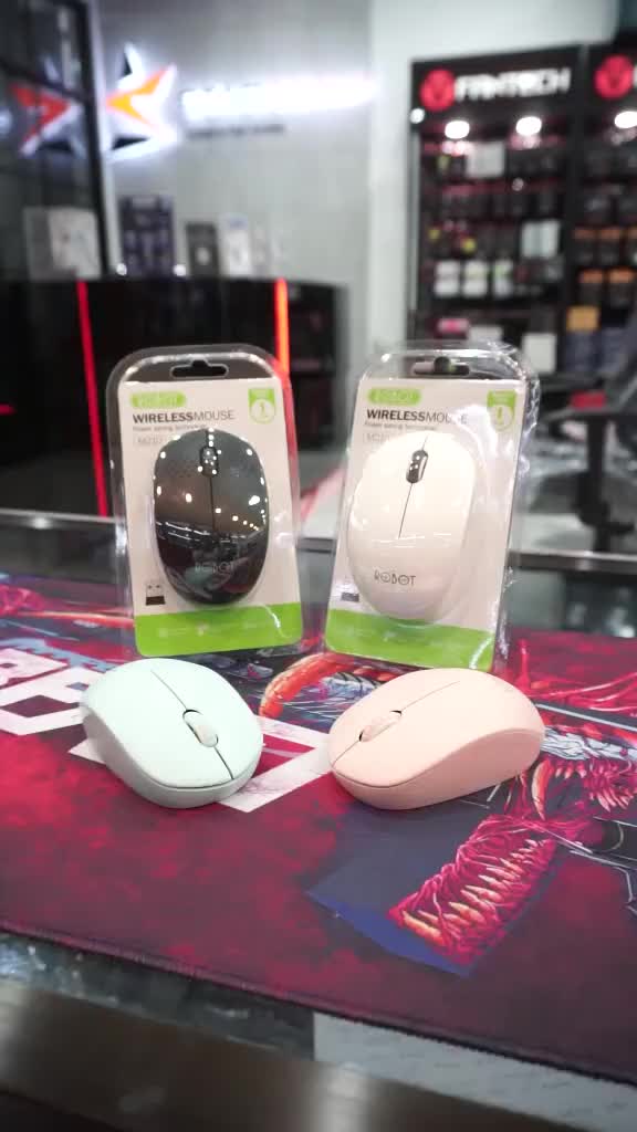 ROBOT Mouse Wireless M210 2.4GHz Optical 1600DPI dengan Receiver USB untuk PC Laptop  Komputer Original Dpi Mouse Computer Nirkabel - Garansi Resmi 1 Tahun [BISA COD]