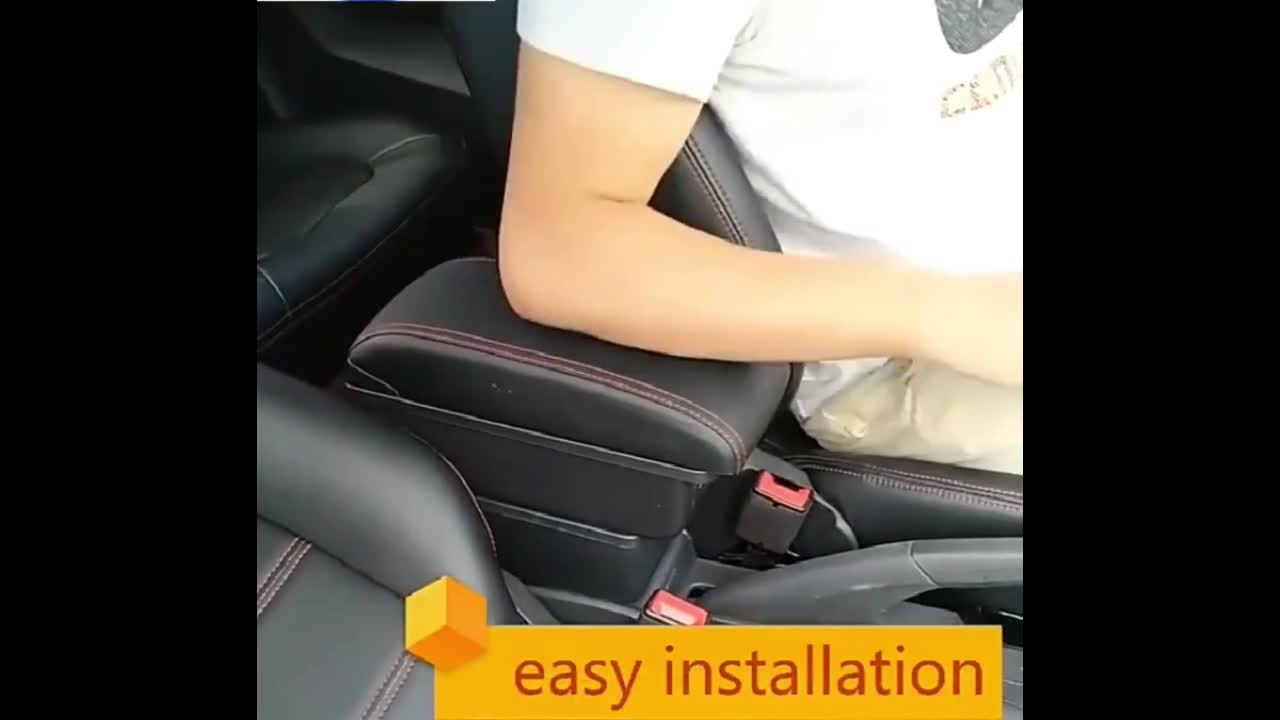 Armrest Mobil Universal Center Console Box 7 USB Port Charger + LED Dilengkapi Baut