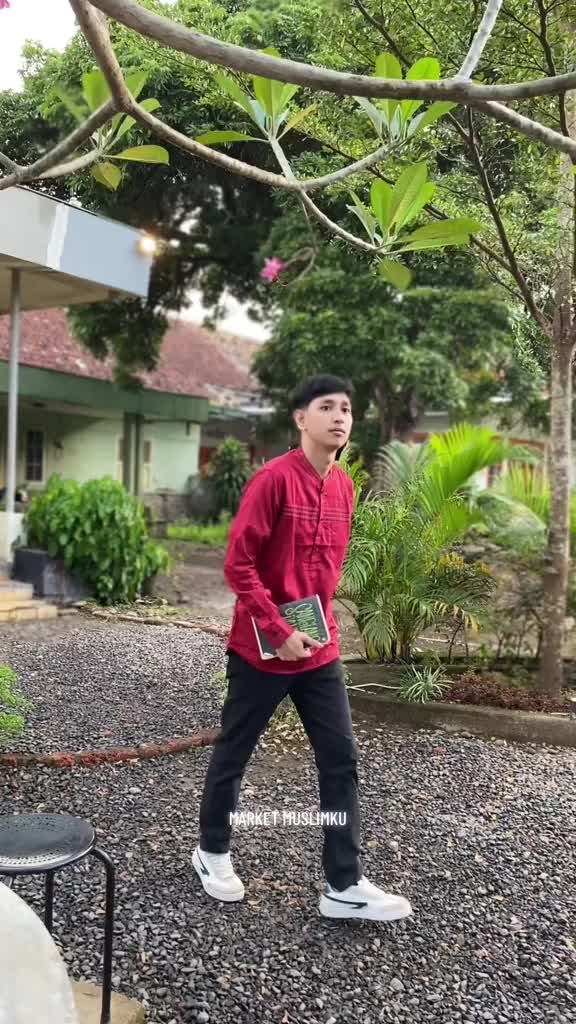 Baju Koko Pria Lengan Panjang El Rumi Motif Kemko Benang - Bahan Katun Toyobo - Muslim