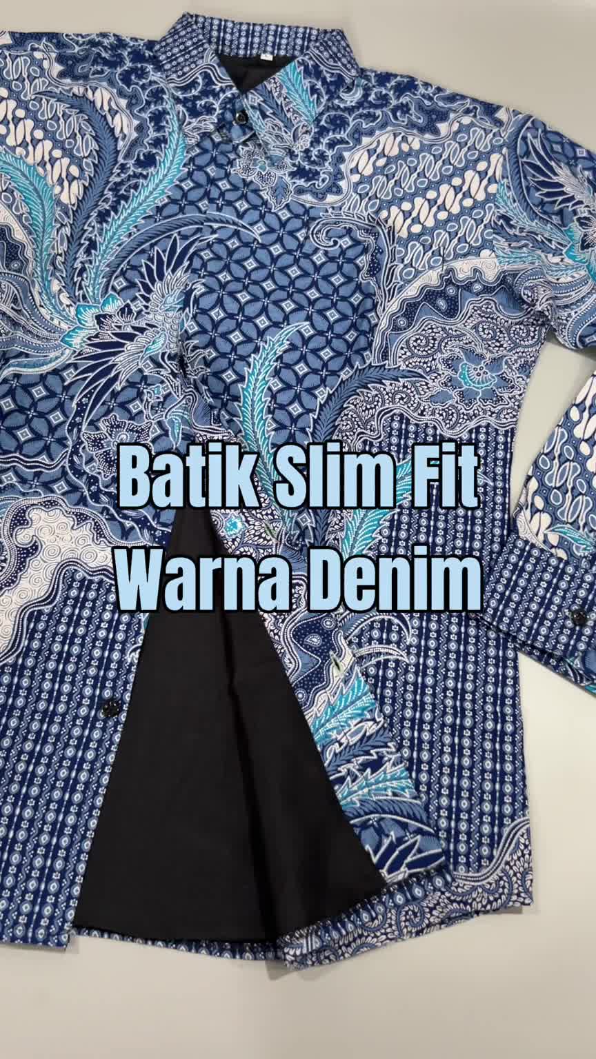 BRAWIJAYA DENIM Baju Batik Pria Slimfit Lengan Panjang Motif Premium Mewah Modern Full Furing Kain Katun Halus Lembut