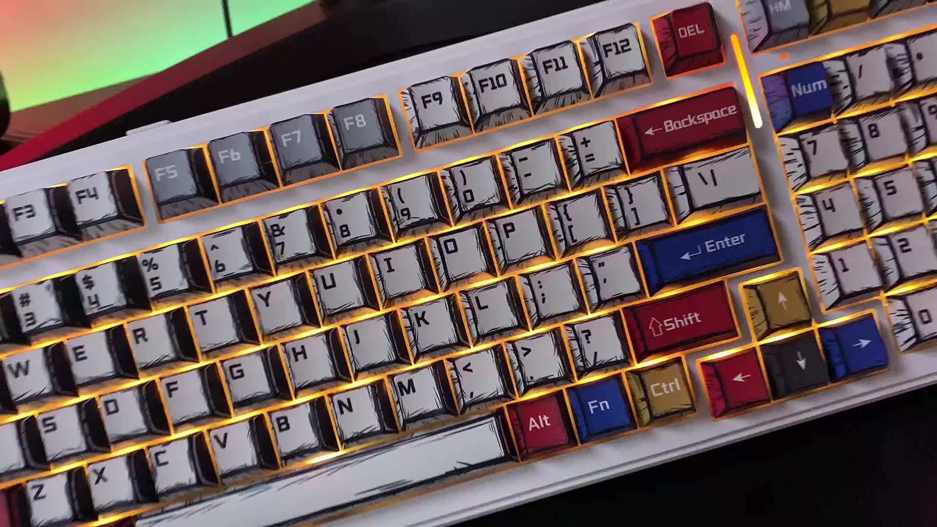 Aula F99 Wireless Gaming Keyboard, Bluetooth Mechanical Keyboard Hot Swappable Custom Creamy Computer Keyboards, RGB Backlit, Tri-Mode BT5.0/2.4GHz/USB-C, Gasket Structure, Pre-lubed Linear Komputer Baterai Gray Kabel Keycaps Komik Lampu Silikon