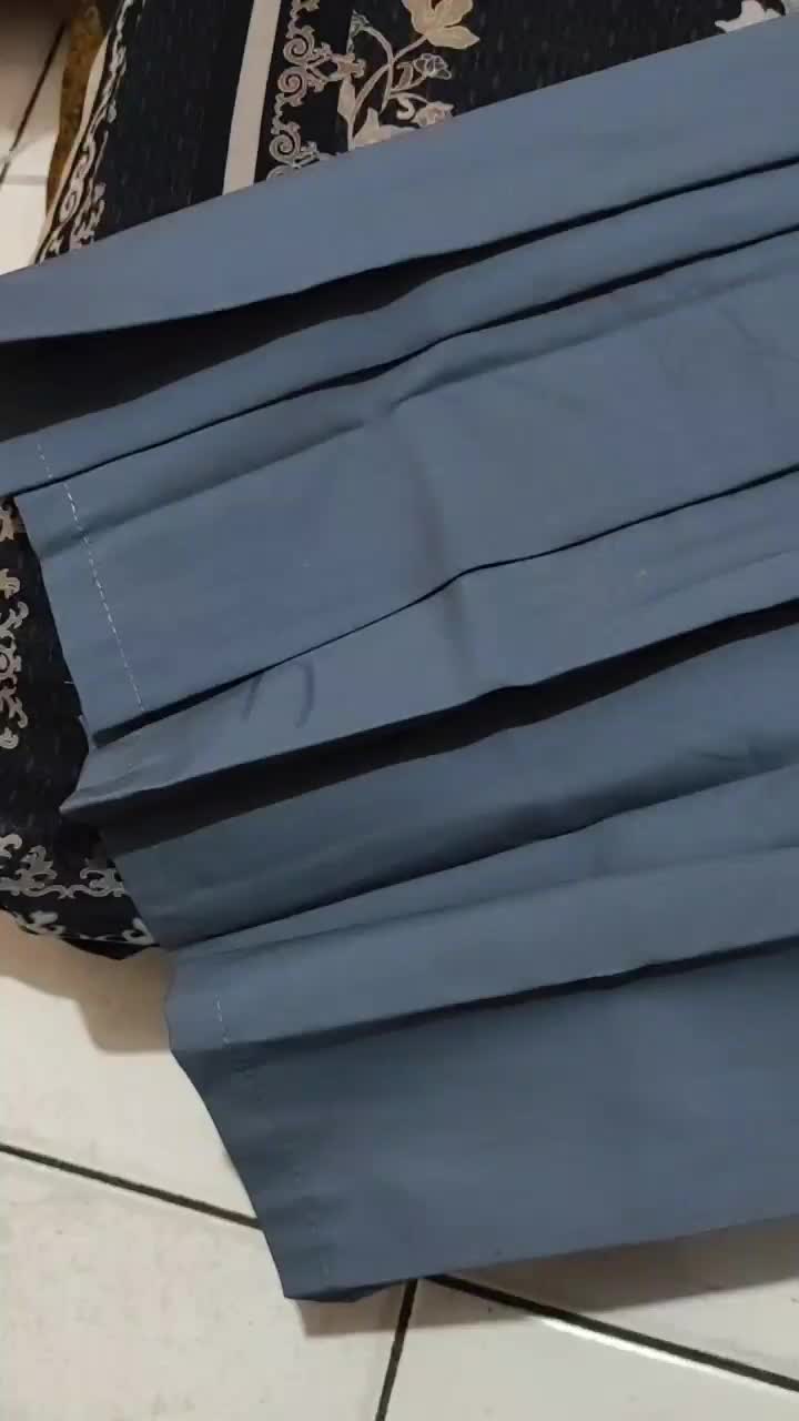 Setelan Super lengkap SMA Cewek Logo Bordir Baju Panjang Rok Abu Panjang By Siddiq