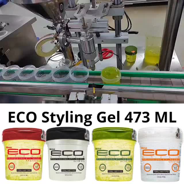 ECO STYLE Profesional Styling Gel 473ML Black Castrol Flaxseed Oil | Krystal | Olive Oil | Argan Oil Hijau Hitam Merah Melembutkan Mousse Red Pomade pomade