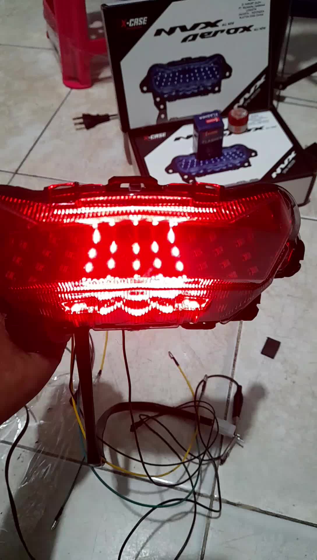 LAMPU STOP AEROX NEW COLOUSIUM RUNNING 7 MODE MANUAL 2020-2024