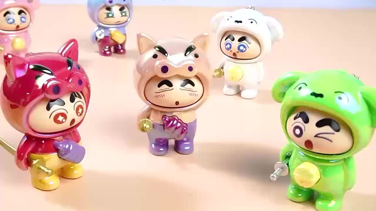 AH Boneka Crayon Shinchan Berubah Wajah Gantungan Kunci Pajangan Meja Mainan Lucu Hadiah Unik