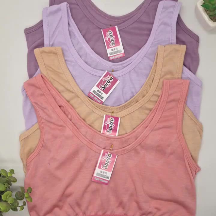 ( ISI 6 PCS ) Miniset anak remaja polos / Tanktop remaja ABG / Bra anak perempuan SD sampai SMP