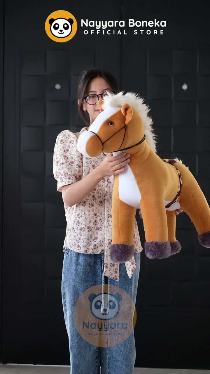 Boneka Kuda Standing berdiri Jumbo 1 Meter Premium SN
