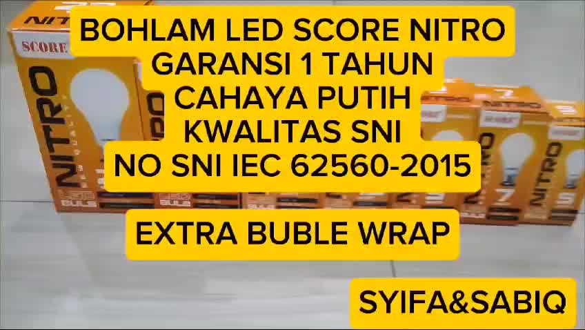 Lampu LED Bohlam LED Garansi 1 Tahun SCORE Nitro 5W 7W 9W 12W 15W 18W