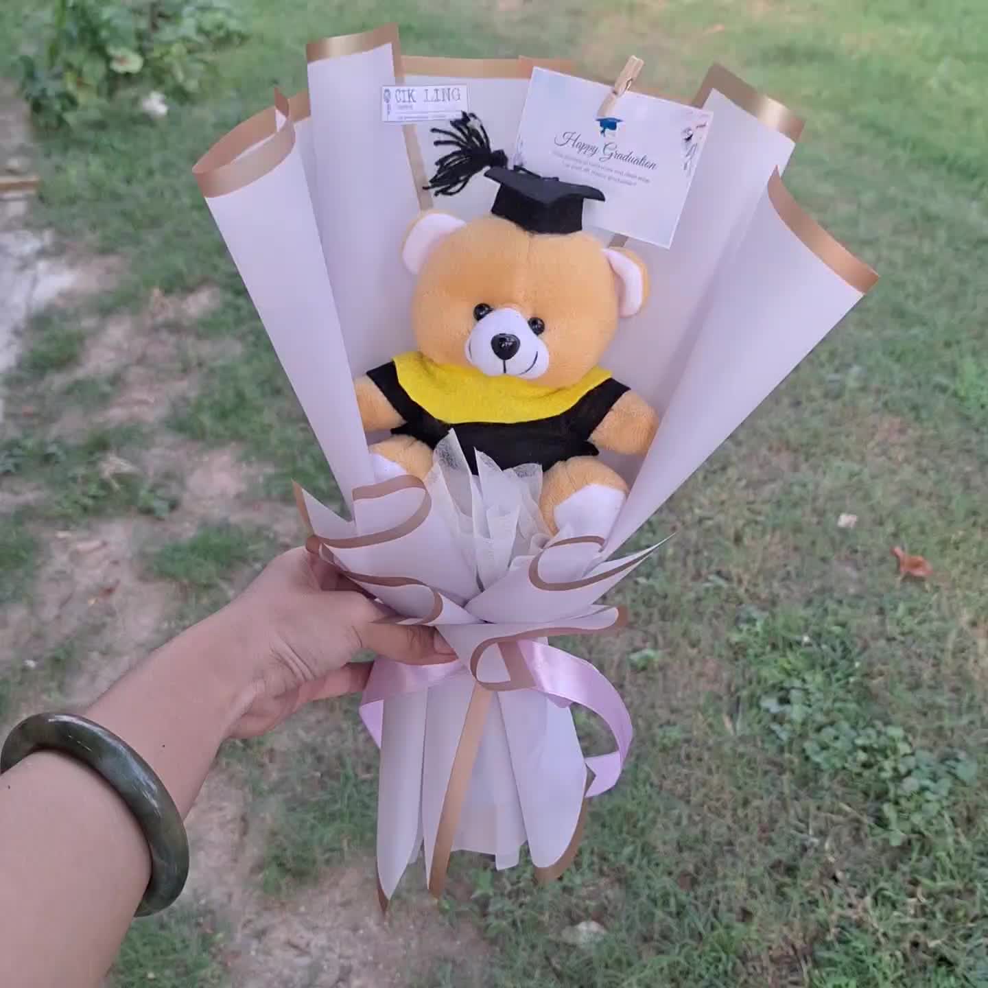 Buket Boneka wisuda Buket wisuda Boneka wisuda Dolls Asli Mainan Toys