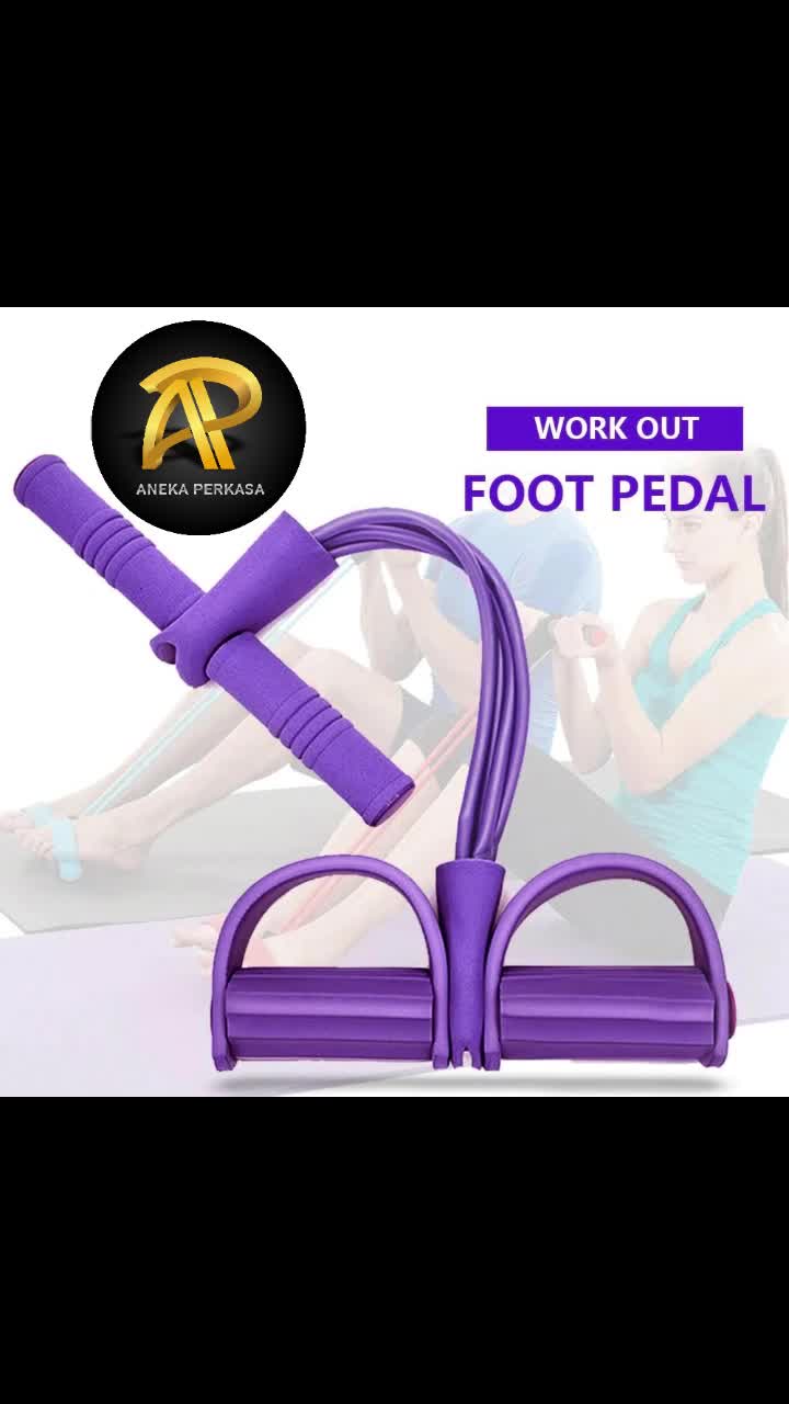tummy timmer Penarik Pedal Alat olahraga fitness tali untuk sit-up AP97 Tensioner Pedal 4 tabung Perut Gym lightspeed  soft Otot
