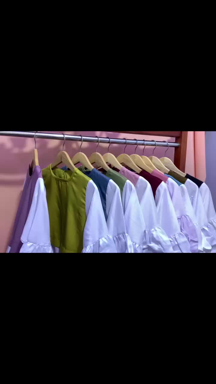 ADENA BLOUSE ANAK 5-14 TAHUN LENGAN BALON Polos Fashion