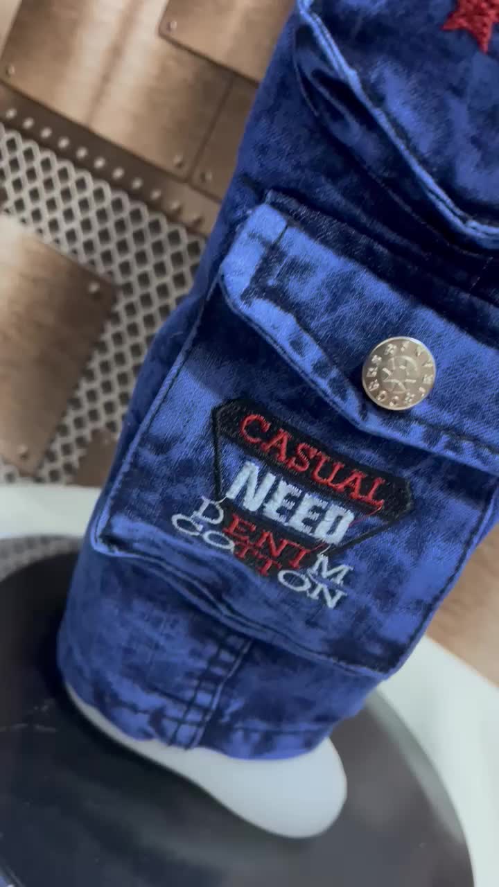 celana jeans anak cargo celana jeans anak laki celana jeans anak cowok celana jeans panjang anak Bordir Fashion
