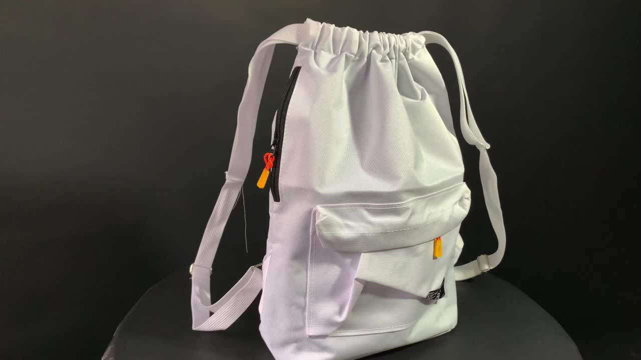 PUSHOP Tas Ransel Pria Wanita DAYFIT - Tas Backpack Serut Tas Sekolah Kanvas Kasual