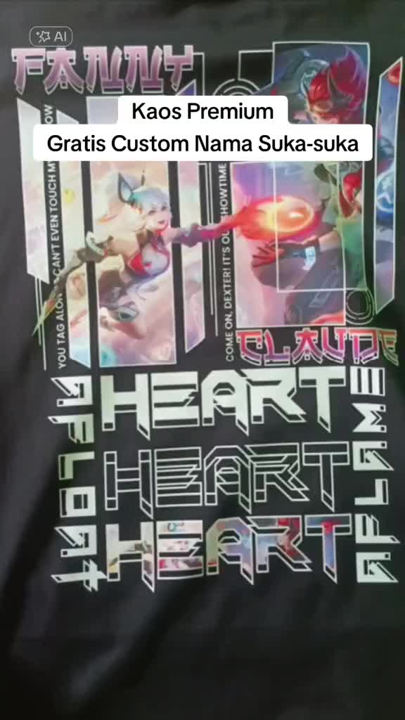 clodiStuff Kaos FANNY SKIN ASPIRANTS Exclusive Mobile Legends MLBB Lengan Pendek Hitam Combed 24s Pria Wanita Nyaman Panjang Keren Polos Oblong Distro Baju