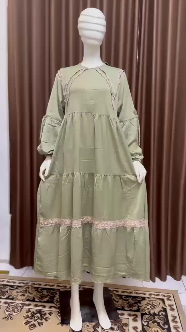 AIRA DRESS - MIDI DRESS JOEJOE KRINGCEL BISA DI PAKAI SEHARI HARI, BAHAN ADEM, MIDI DRESS MODEL TERBARU. Gamis Wanita Remaja