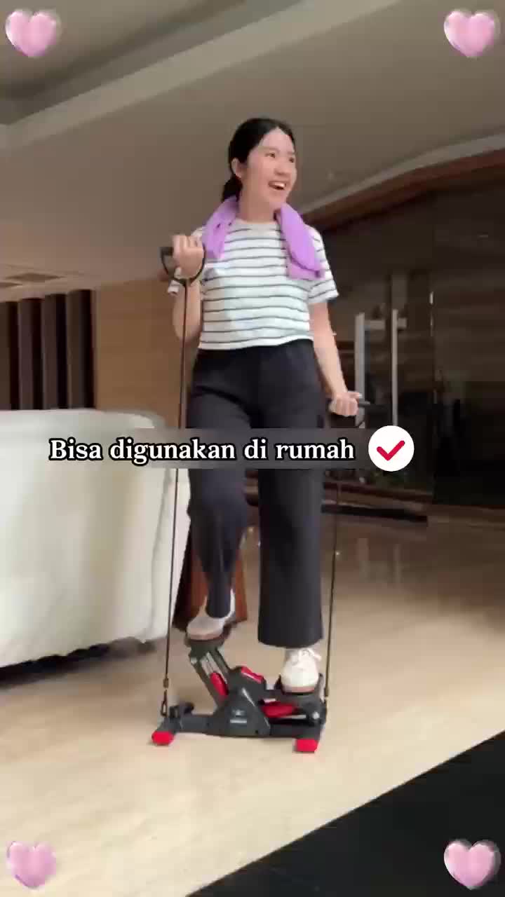 Lucky body Mesin Latihan Stepper Di Rumah V Stepper Latihan Kaki Kebugaran Luar Ruangan Senaman Kaki Gym & Kebugaran stepper dengan tali tarik pedal aerobik mesin kebugaran portabel kursi roda pelatihan penurunan berat badan Peralatan olahraga alat mini