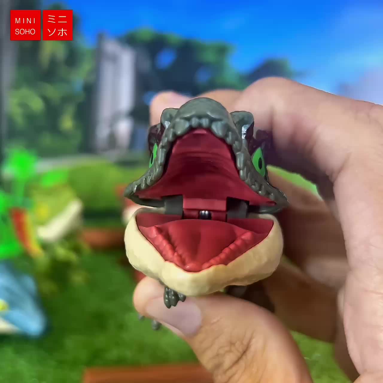 Mainan Dinosaurus Gigit Jari Dino Infested Figure Biting Dinosaurus