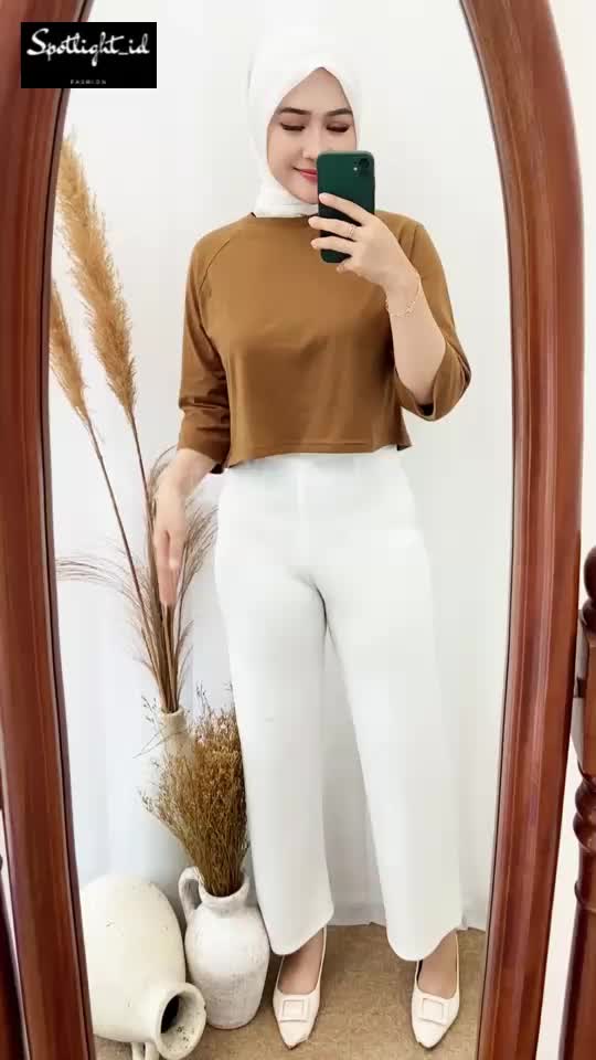 SPOTLIGHT_ID - KAOS CROP TOP BASIC OVERSIZE COTTON COMBED 30S LENGAN 3/4 HIJAB FRIENDLY OVZ , KAOS SAERI CROP TOP OVERSIZE WANITA COMFY DAILY ATASAN LENGAN 3/4 , KAOS KIMONO OVERSIZED KANTOR KERJA KULIAH MURAH