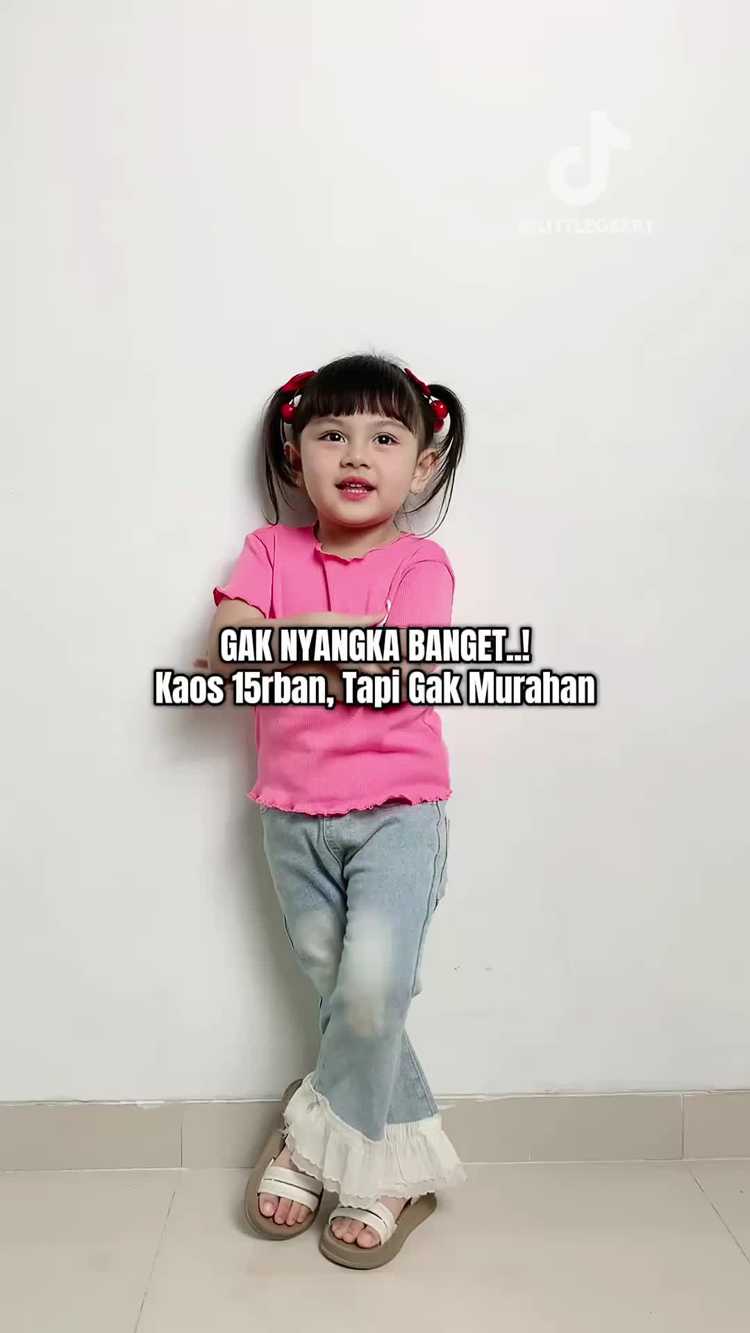 Little Gerry - Kaos Anak Perempuan Korea Style Import usia 1 -6 Thn - Baju Atasan Cewek Lucu Murah Kaos Santai Lengan Pendek Casual