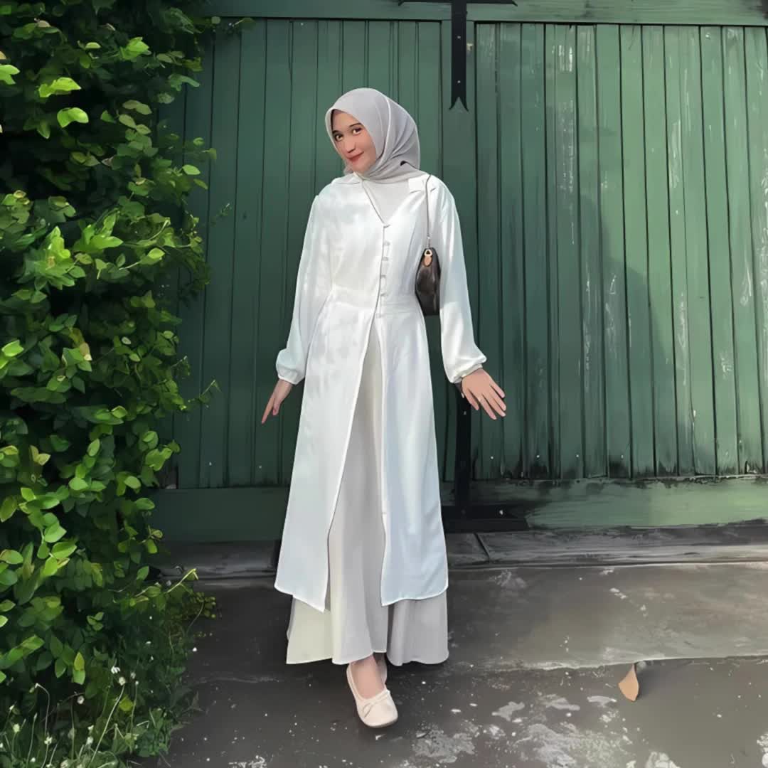 Outer Tunik Azura / Outer Wanita Long Cardigan / Outer Crinkle Premium / Atasan Wanita - LM33 Muslim